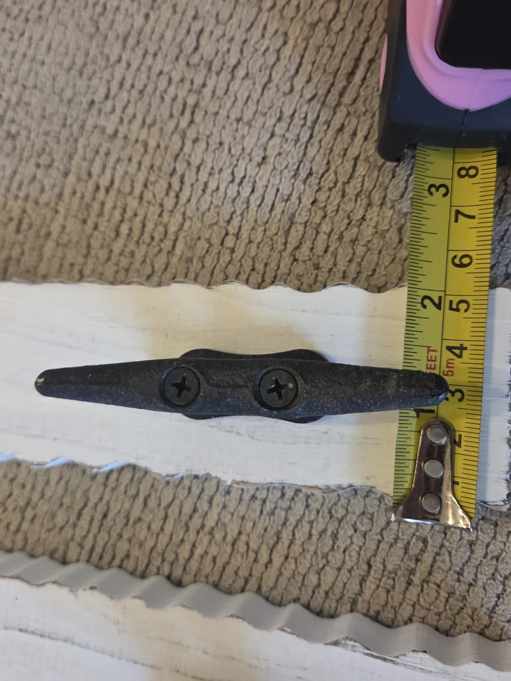 Hobby Lobby White Wood Wall Hooks with Black Metal Cleats
